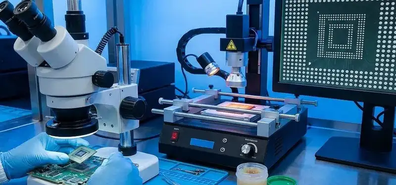 BGA Reballing İstasyonu ile Chip Değişimi