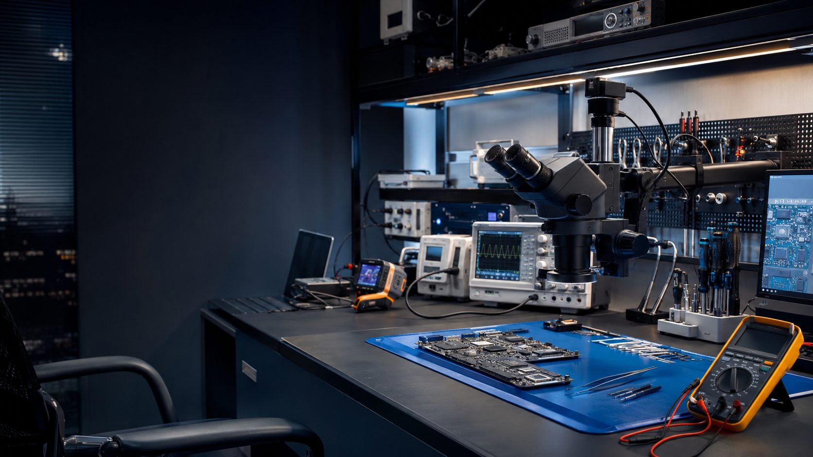 Bilişim Bilgisayar profesyonel elektronik onarım laboratuvarı ve teknik servis ekipmanları