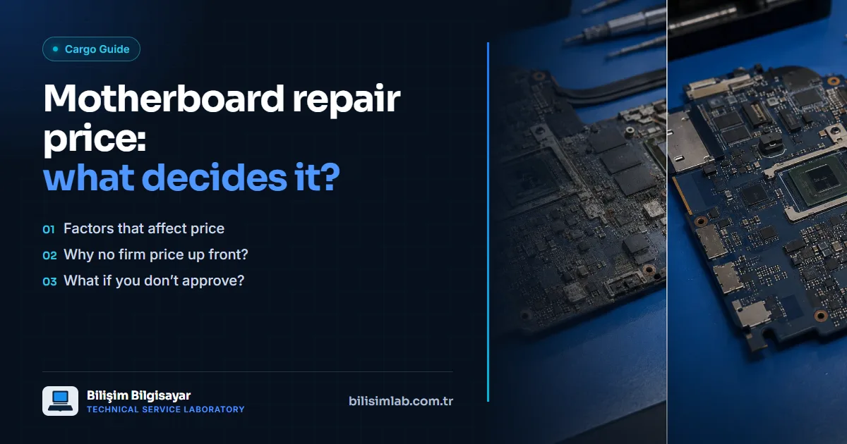 What determines the price of motherboard repair?