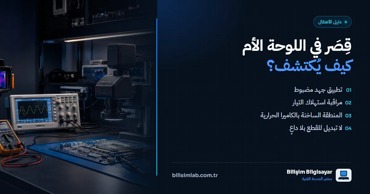 كيف يتم اكتشاف الدائرة القصيرة في اللوحة الأم؟