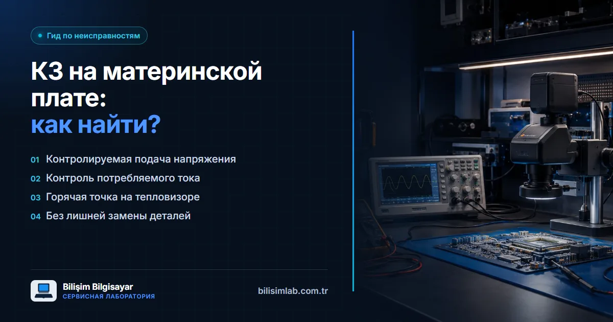 Как выявить короткое замыкание на материнской плате?