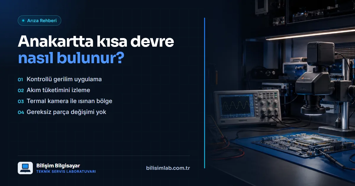 Anakartta kısa devre nasıl tespit edilir?