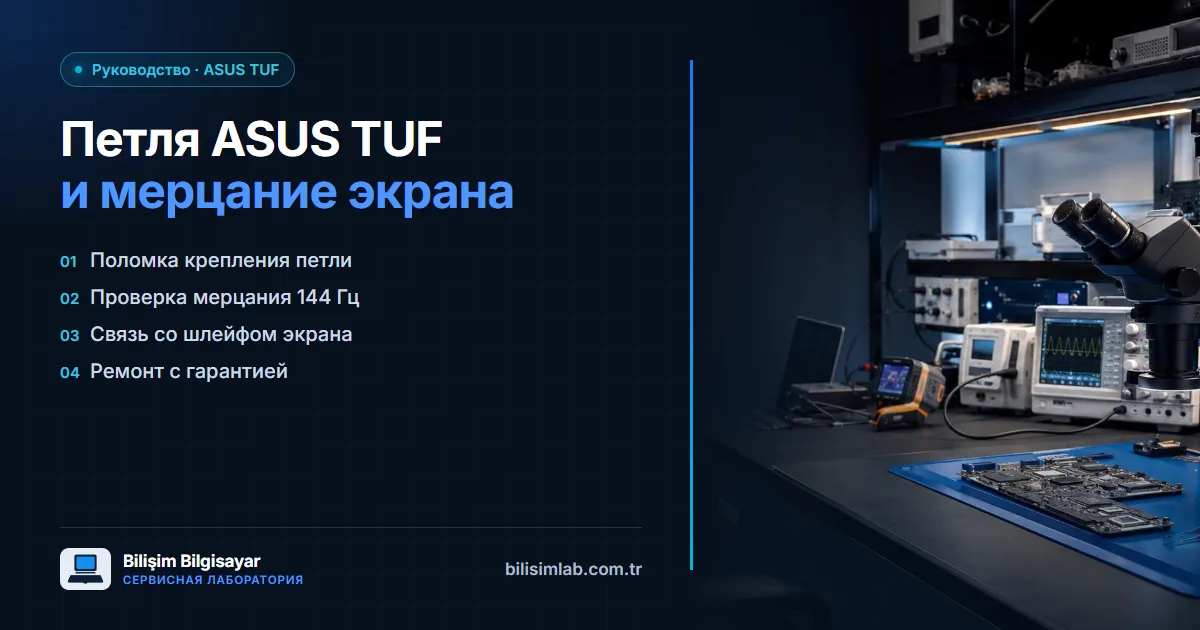 ASUS TUF Gaming: сломалась петля и мерцает экран — решение для F15, A15 и FX505