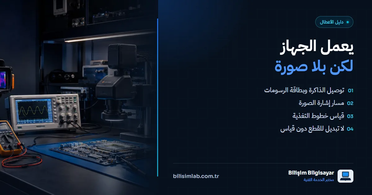 ماذا يجب فعله إذا كان الكمبيوتر يعمل ولكن لا يعرض صورة؟
