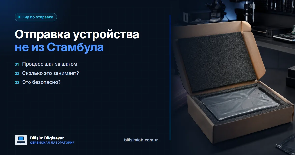 Отправка устройства в технический сервис из-за пределов Стамбула: как работает процесс доставки?