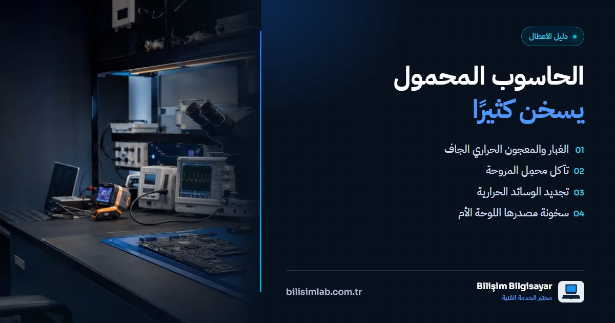 الحاسوب المحمول يسخن كثيرًا والمروحة مرتفعة الصوت: الأسباب والحل