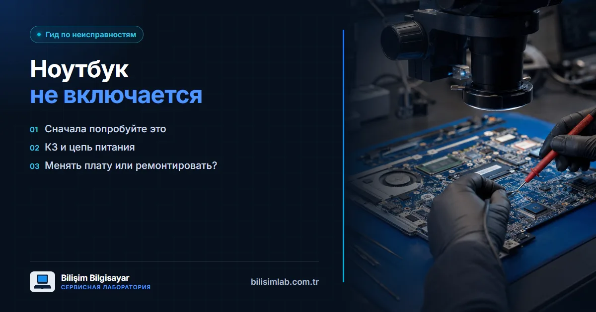Ноутбук не включается и не реагирует на кнопку: причины и решение